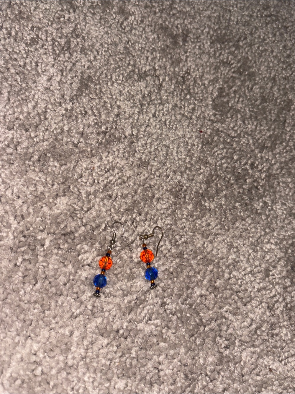 paparazzi Orange and Blue Beaded Kids Dangle Earrings